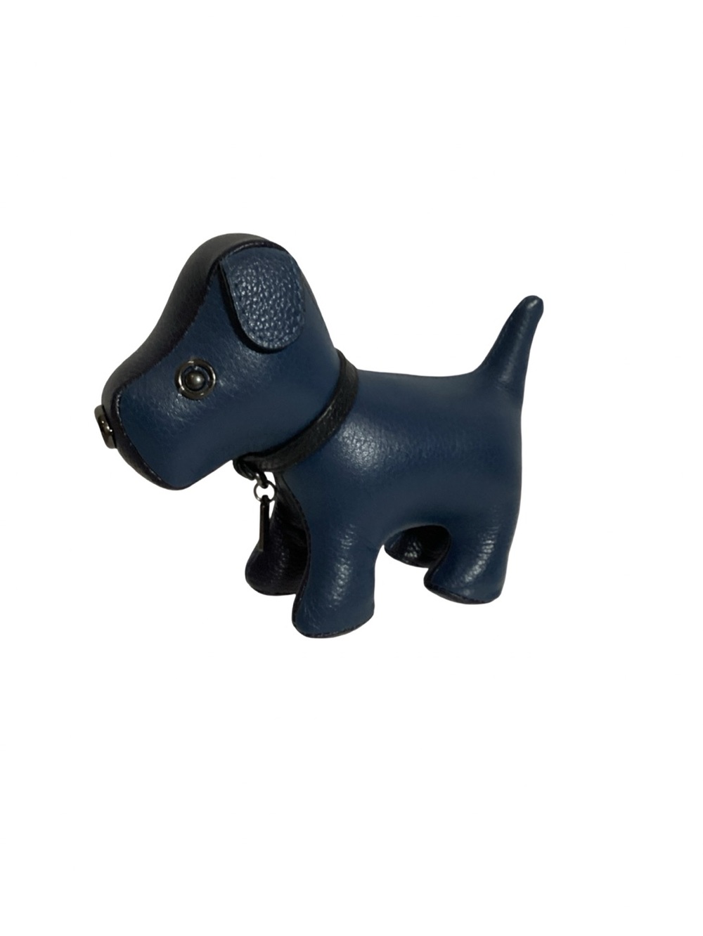 Coach Blue Colorblock Puppy Dog Paperweight with Collar & Charm Unisex